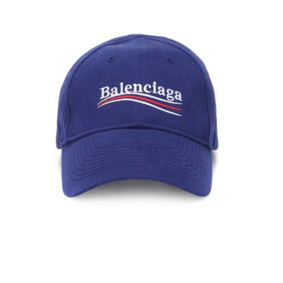 SOLD Balenciaga Blue Enbroidered Logo Hat - Picture 4 of 6